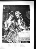 Old 1894 Romance Kissing Usury South African Goat Breeder Prize Anima 19th