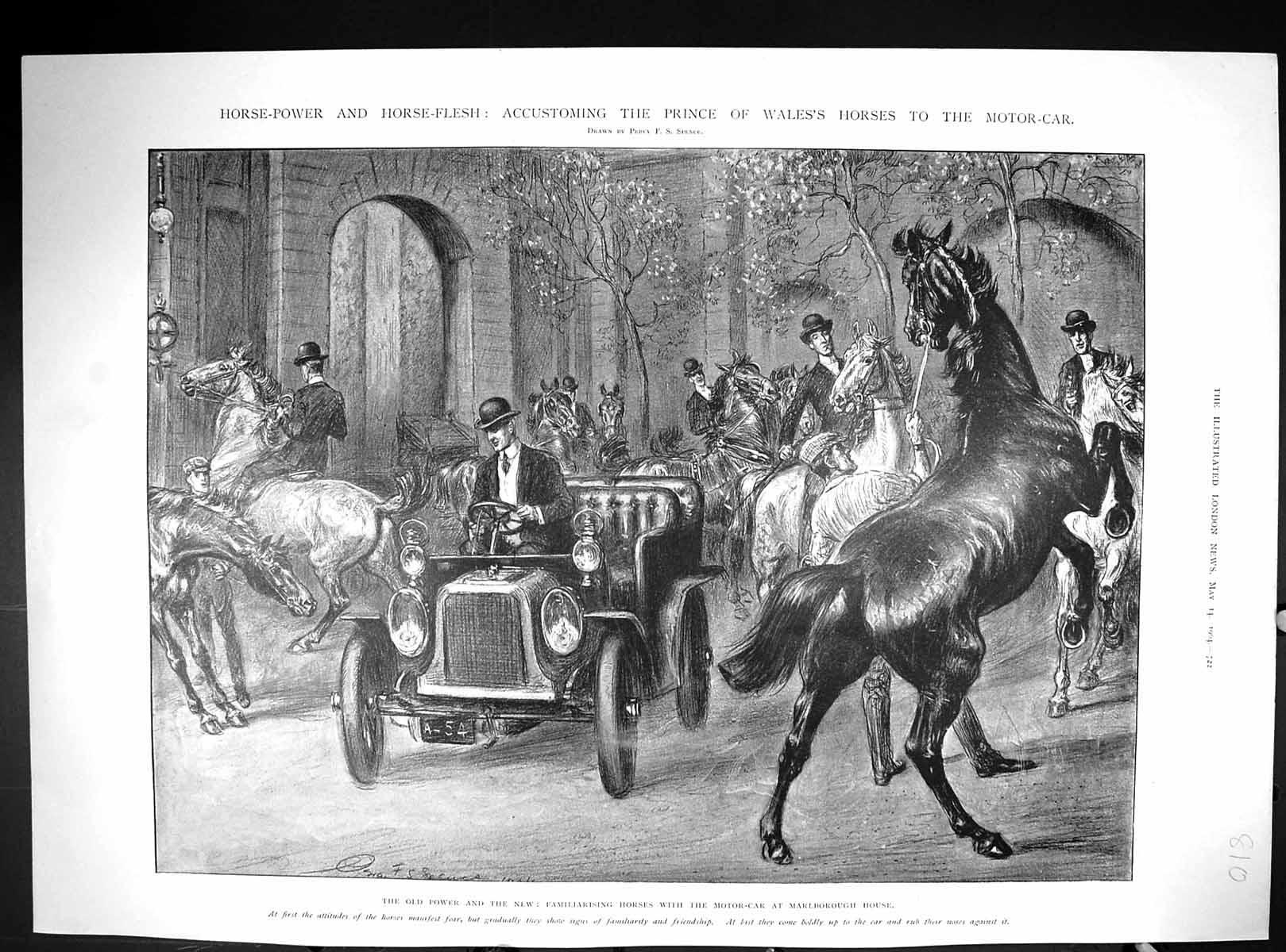 Old 1904 Prince Wales Horses Motor Car Marlborough Dead Bodies Snow M 20th