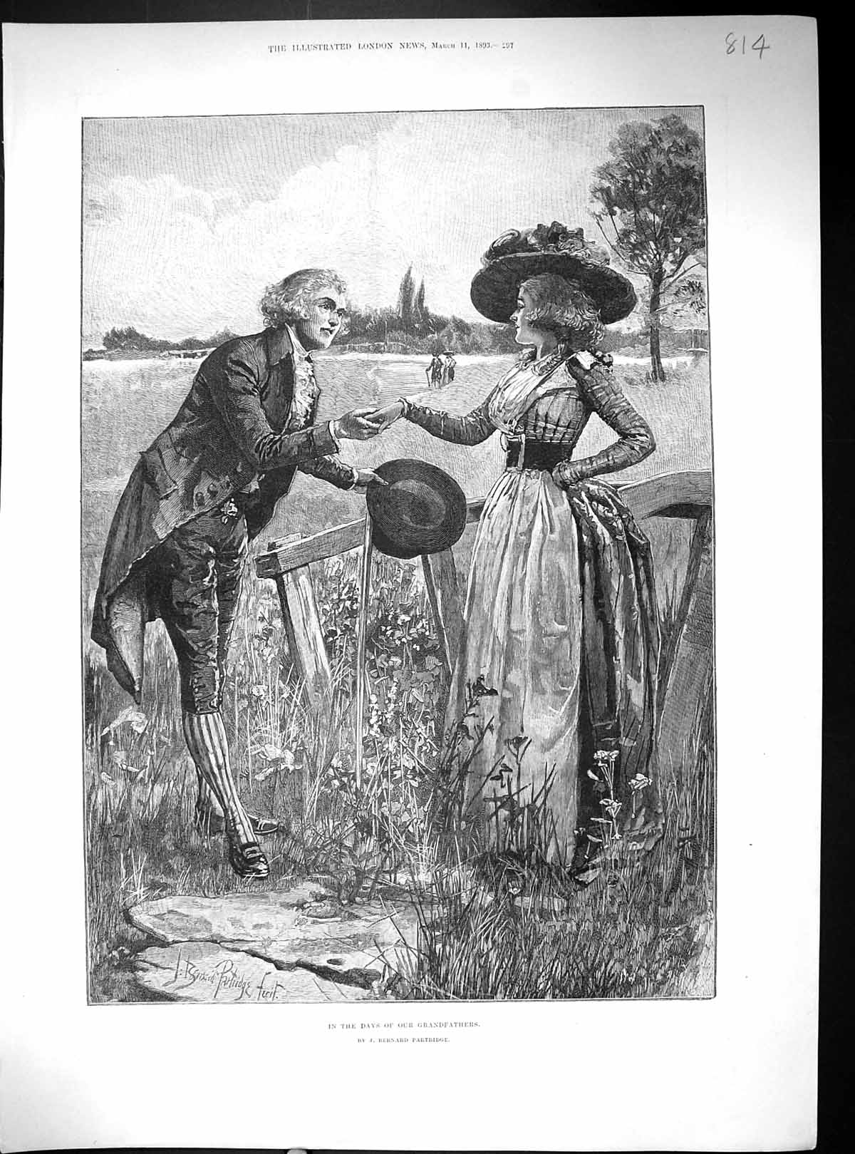 Old 1893 Romance Man Lady Partridge Taine Minto Edward Heneage Madame 19th