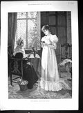 Antique Old Print 1886 Under Correction Young Woman Peter Robinson Gsmith 19th