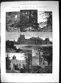 Old 1885 England Blenheim Palace Chapel Private Gardens Duke Marlboro 19th