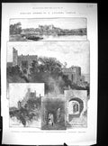 Old 1887 Arundel Castle England Duke Norfolk Architecture Wooden Gate 19th