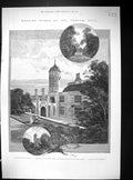 Old 1888 Cobham Hall Architecture Gardens Terrace Blue Lion DebatingVictorian