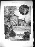 Old 1885 Hatfield House England Architecture Lea River Queen Elizabet 19th