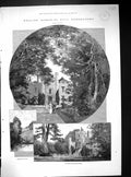 Old 1889 England Architecture Panshanger Private Gardens Earl CowperVictorian