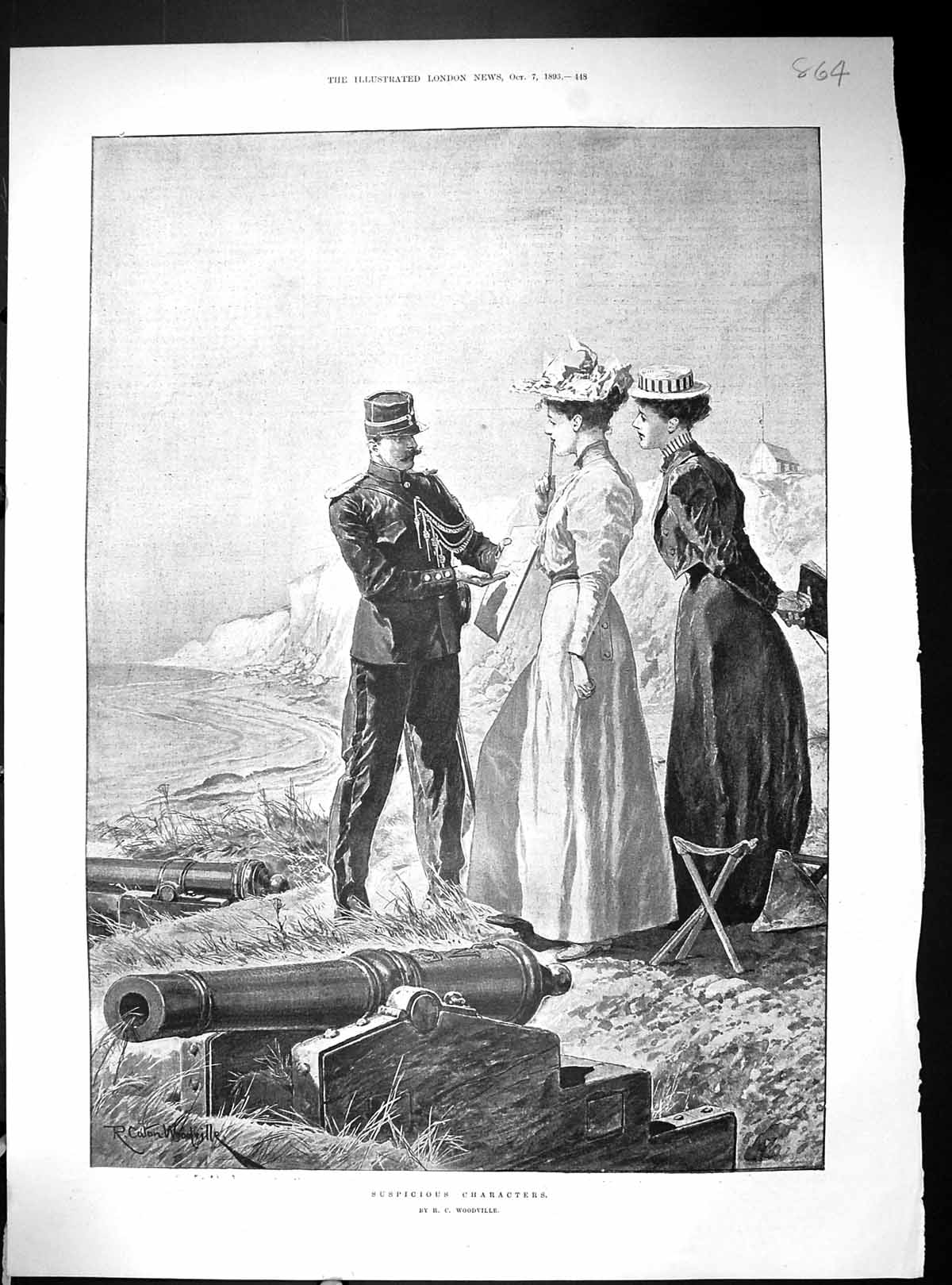 Old 1893 Suspicious Characters Ladies War Gun Cliffs Mortimer DurandVictorian