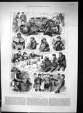 Antique Print 1884 Passengers Ferry Crossing English Channel Gsmith London