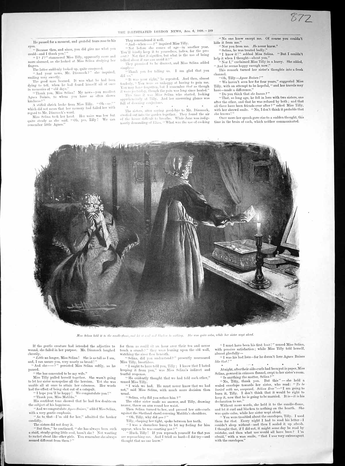 Old 1898 Selina Candle Flame Sister Weeping Sennen Cove Cornwall Fish 19th