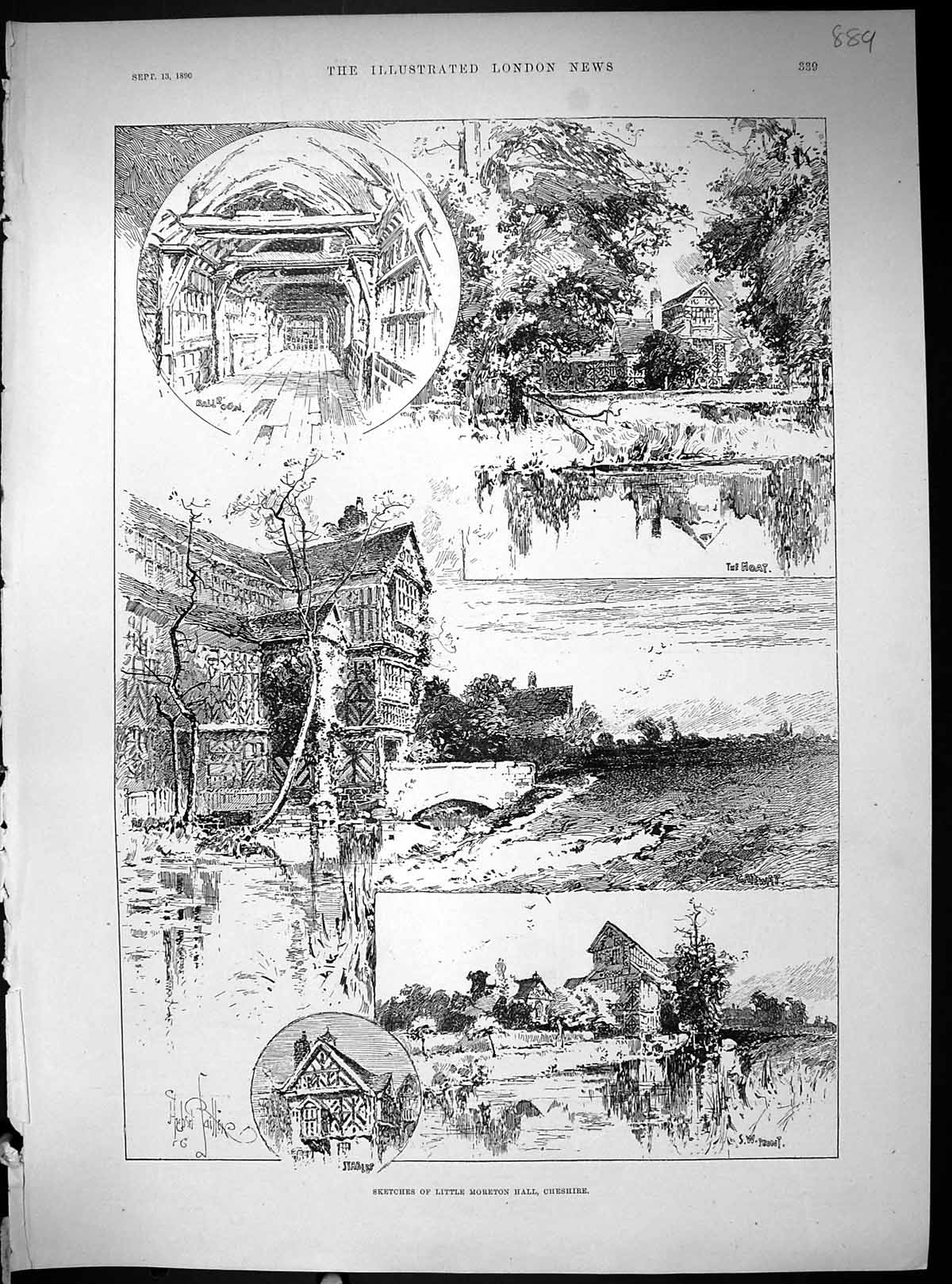 Old 1890 Little Moreton Cheshire Moat Stables Singapore Madras Monkey 19th