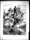 Old 1893 Coast Defence Children Beach Fun Spades Art Lilacs Halle Lov 19th