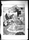 Old 1899 Shrimping Fishing Shrimps Children Africa Railway Pretoria P 19th