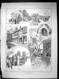 Old 1893 York Bootham Bar Nicklegate Margaret'S William'S Morocco Waz 19th
