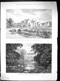 Old 1885 Quarr Abbey Isle Wight Frogmore Windsor Royal Wedding Ammoni 19th