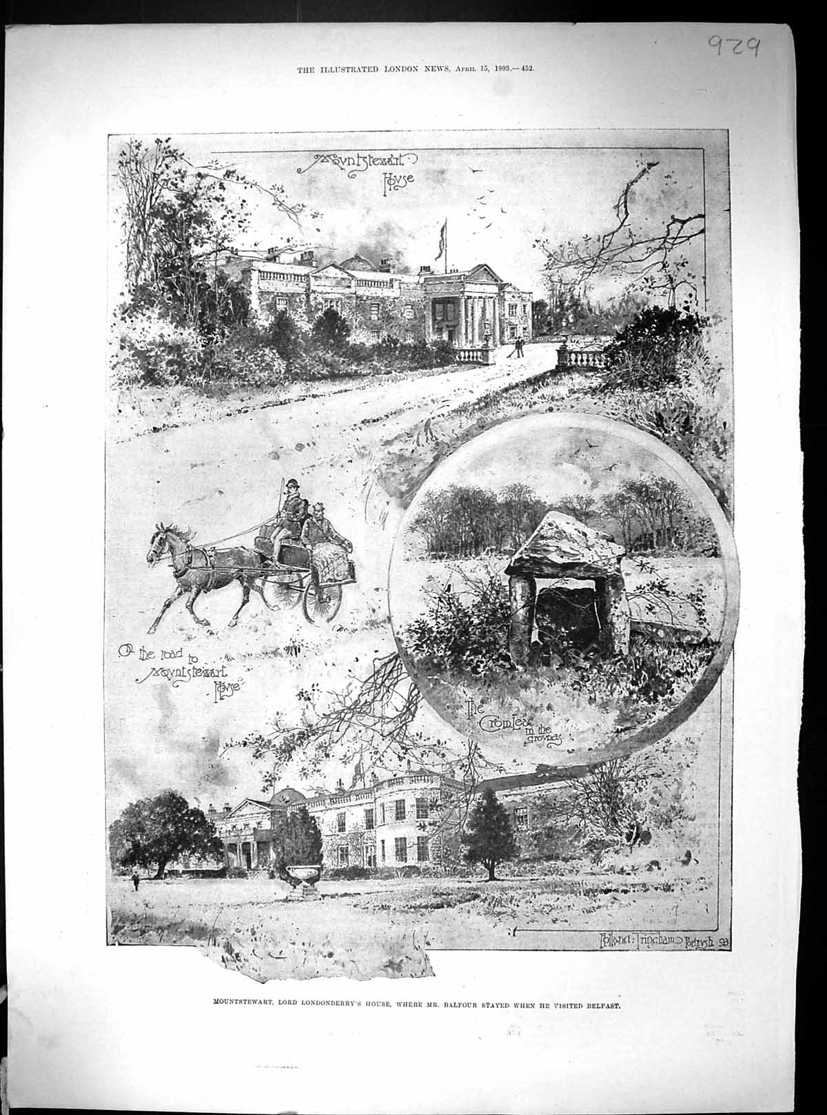 Old 1895 Mountstewart Lord Londonderry House Balfour Bayard AmericanVictorian