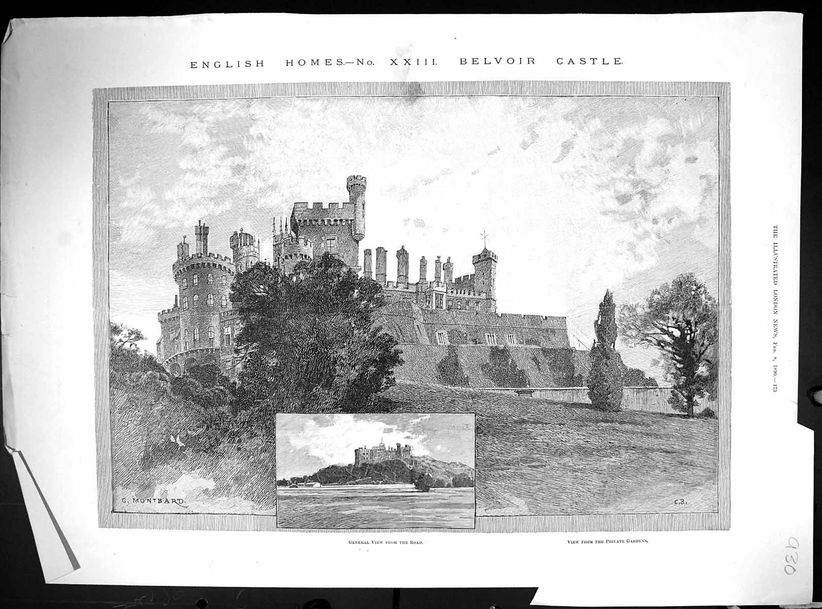 Old 1890 Belvoir Castle Private Gardens Duke Rutland Dairy Duke'S Wal 19th