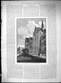 Old 1894 St. Paul'S School Building Dining Hall Billiard Room Drawing 19th