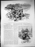 Old 1893 America Indians Woodman Fighting Man Camp White Chief Snow S 19th