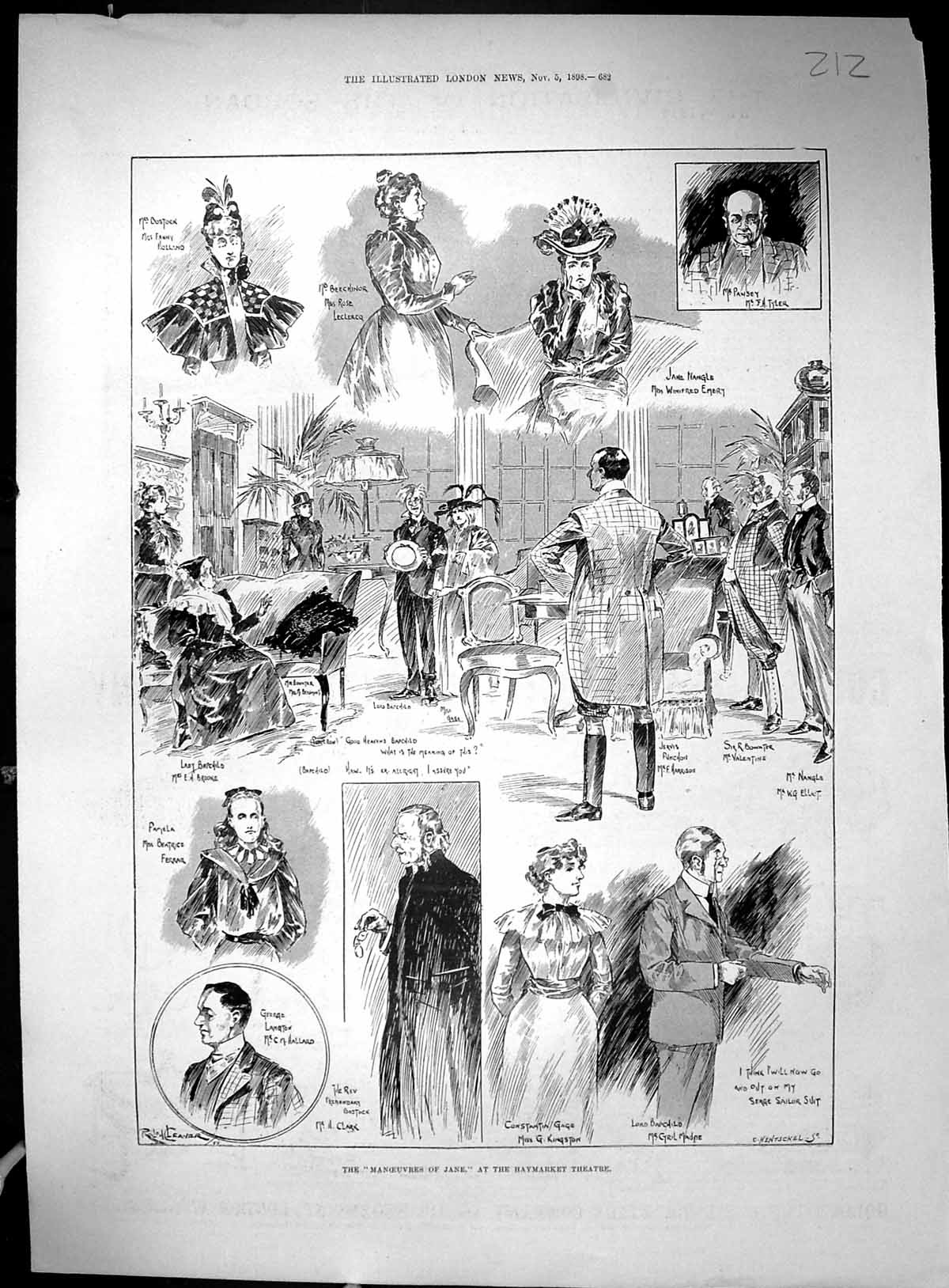 Old 1898 Manoeuvres Jane Haymarket Theatre Tiberias Sea Galilee Pales 19th