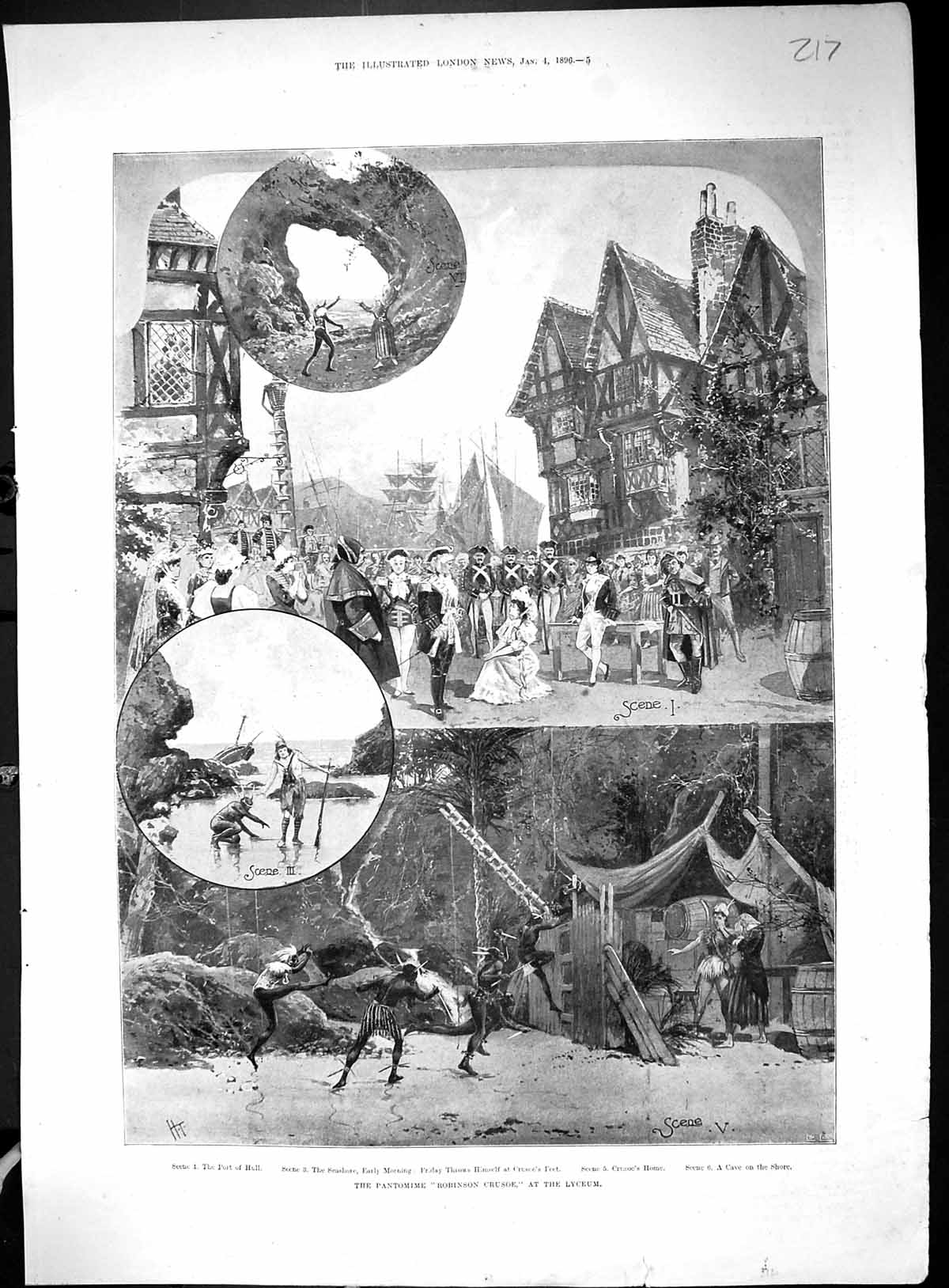 Old Stepniak Hemming Reed Kidd Hind 1896 Pantomime Robinson Crusoe Ly 19th