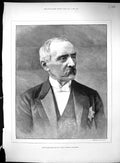Old 1894 Portrait Prince Hohenlohe German Imperial Chancellor StatueVictorian