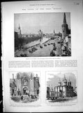 Old Moscow Russia Temple Saviour Church Assumption Nikolsky Kremilin