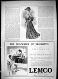 Old 1904 Fashion Gown Ruby Velvet Advertisement Lemco Hudson'S Soap S 20th