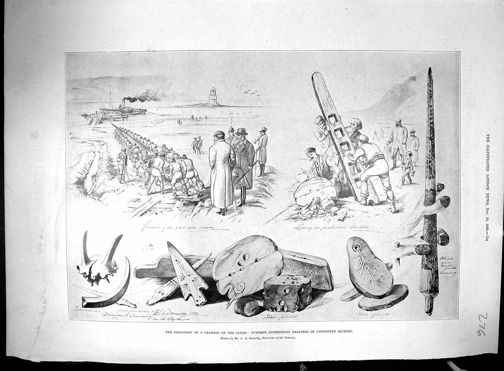 Old 1898 Discovery Crannog River Clyde Hotel Metropole Brighton Sandg 19th