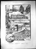 Old 1893 Ireland Antrim Tower Giant'S Causeway Portrush Chinese Trage 19th