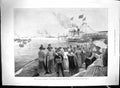 Old 1899 Queen Departure Folkestone Ship Calais-Douvres Theatre Matin 19th