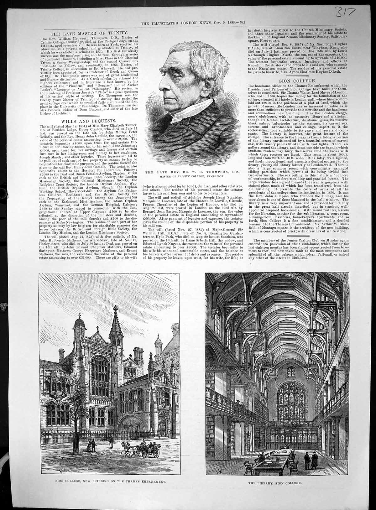 Old Print Jays Tonic Gsmith 1886 Portrait Thompson Sion College Library 19th