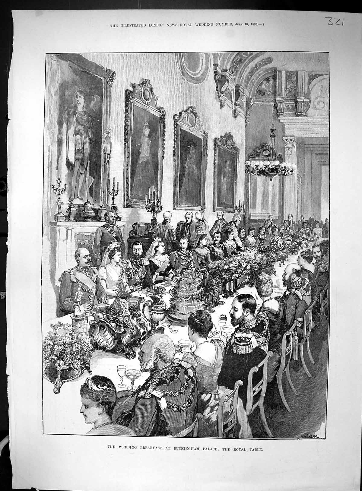 Old Royal Wedding Breakfast Buckingham Palace 1893 Presents Eugenie P 19th