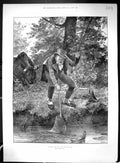 Old 1893 Man Fishing River Bull Bristol Fine Art Industrial Exhibitio 19th