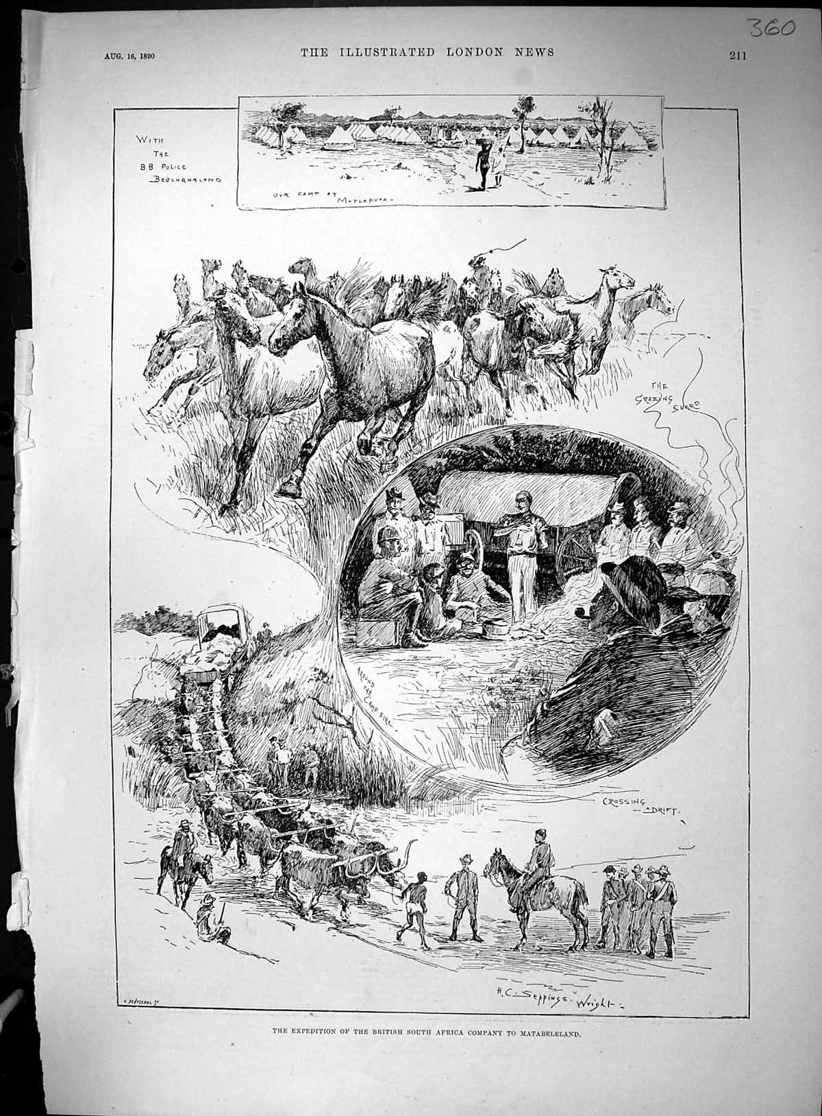 Old 1890 Expedition British South Africa Matabeleland Earl Jersey Phy 19th