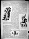 Old 1896 Ladies Fashion Moire Velours Dress Sealskin Jacket Cycle Sho 19th
