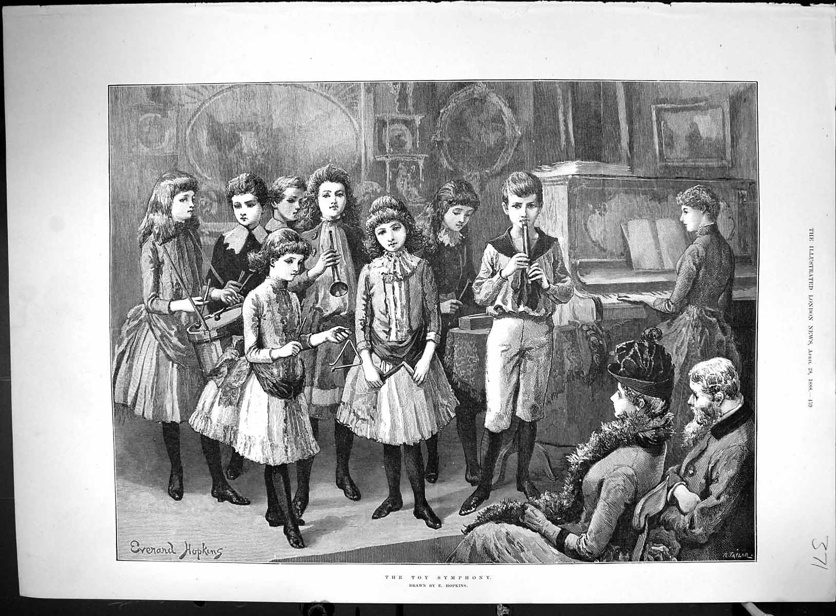 Old 1888 Toy Symphony Children Music Advertisement Mappin Webb Rowlan 19th
