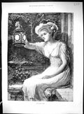 Old 1894 Guiding Light Beautiful Woman Kitchin Behring Henry HeermanVictorian
