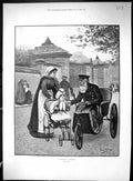 Old Print 1894 Friendly Greeting Man Child Wheelchair Papworth Talbot L 19th