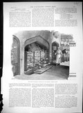 Old 1894 Queen Christmas Fireplace Kitchen Windsor Castle George'S Ca 19th