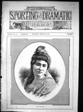 Original Old Antique Print Portrait Beautiful Woman Miss Rosa Leo 1882 19th