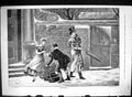 Old 1884 Temptation Man Lady Romance Christmas Mistletoe Snow Umbrell Victorian