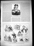 Old Antique Print 1888 Chippendale Crystal Palace Athenaeum Entertainment 19th