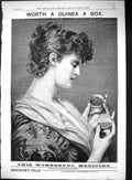 Antique Old Print 1888 Advertisement Beechams Pills Medicine Beautiful Woman