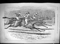 Old 1895 Ding-Dong Finish Horse Racing Jockeys Finish-Line Sport Swai Victorian