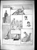 Original Old Antique Print 1888 Yachting Cowes Yachts Boat Skipper Julius Price