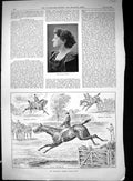 Old Antique Print 1895 Portrait Francis Wyatt Richmond Surrey Horse Show 19th