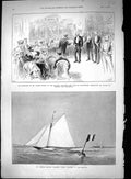 Old 1895 Arthur Barclay Walker Ailsa Nice Regatta August Manns Grafto Victorian