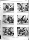 Antique Old Print 1884 Colour Tale Goose Bird Story Illustration Comedy Scene