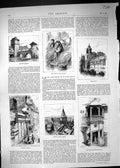 Antique Old Print Castle Henkersteg Albert Durer House Meat Market Kutschen H