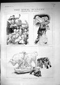 Antique Print 1887 Royal Academy Art Sculpture Lord Salisbury Busts Stanley
