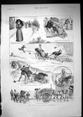 Antique Old Print 1891 Seaside Elopement Romance Love Affair Angelina Edwin